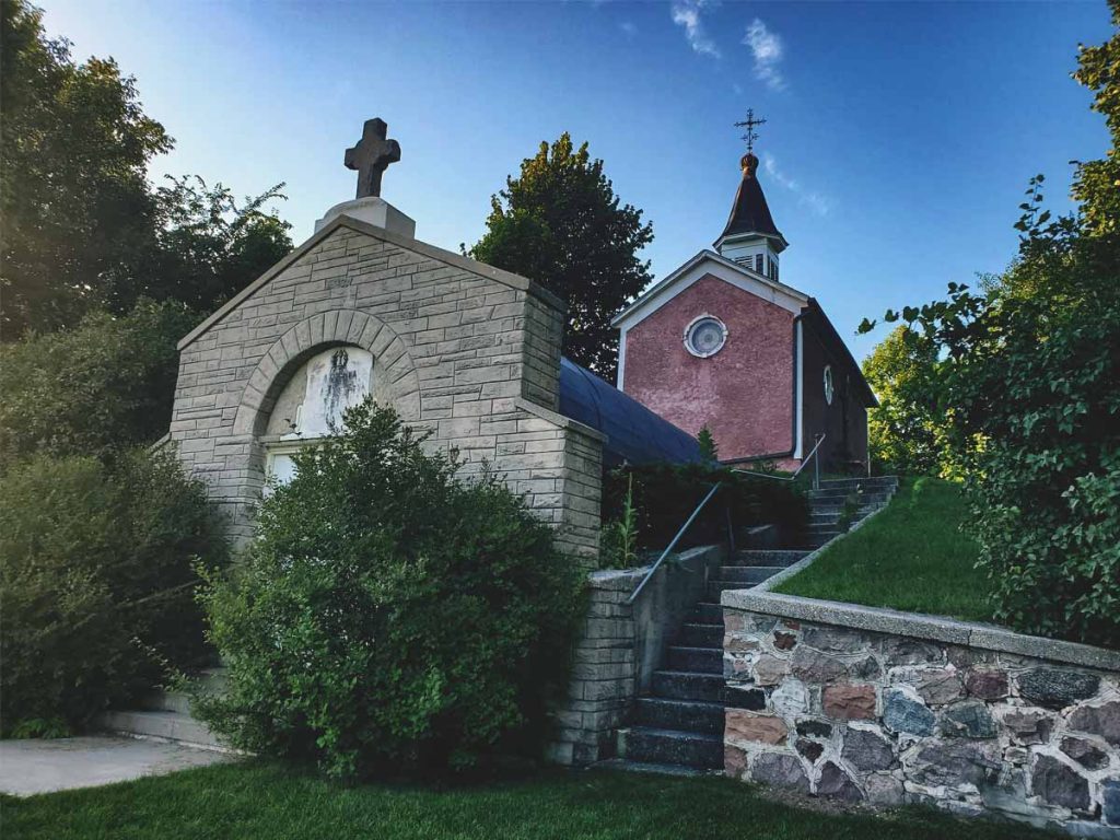The crypt of Father Ambrose Oschwald in St. Nazianz